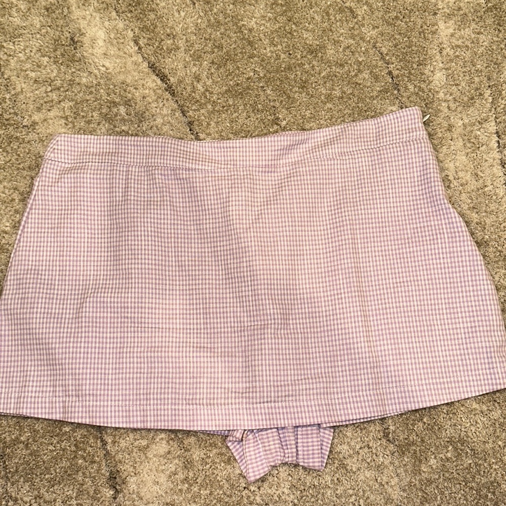 Free people size 8 lilac checked skort